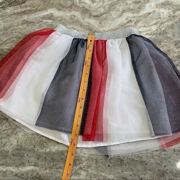 CAT & Jack Sparkly Red White and Blue Tutu Size M(7/8) - Picture 5 of 8